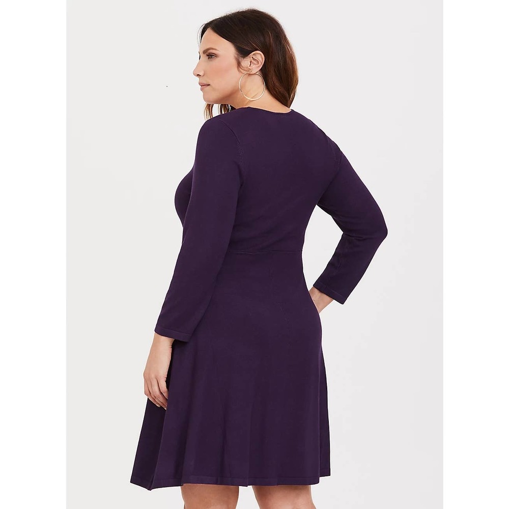 NWT Torrid Lattice Skater Sweater Dress Size: 0X - Picture 2 of 5